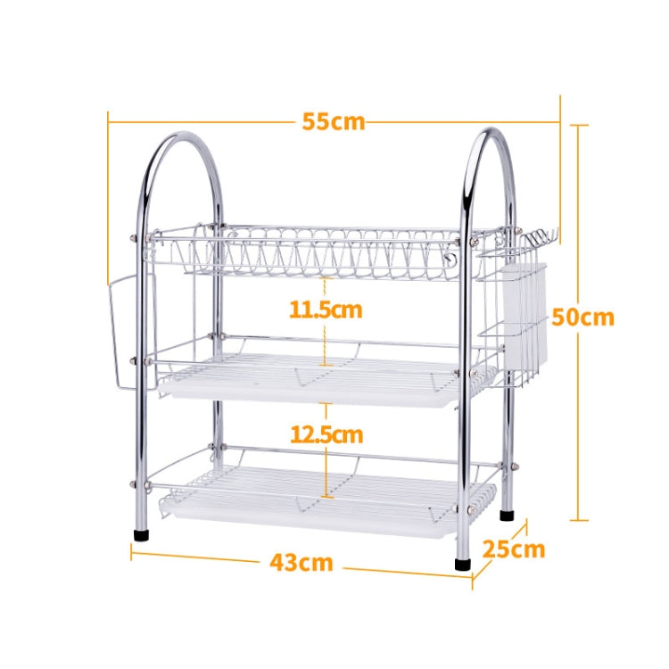 Multi-function Kitchen Stainless Steel Three Layers Arch Shape Rack Hanging Bowl Dish Holder, Three Layers Arch Shape Multi-function Kitchen Stainless Steel Three Layers Arch Shape Rack Hanging Bowl Dish Holder, Three Layers Arch Shape