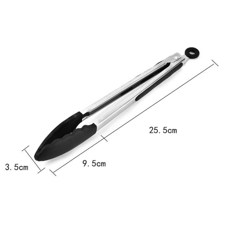 12 inch Silicone Non-slip Food Bread Barbecue BBQ Clip Tongs Kitchen Tools, 12 inch Black, 12 inch Red 12 inch Silicone Non-slip Food Bread Barbecue BBQ Clip Tongs Kitchen Tools, 12 inch Black, 12 inch Red