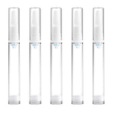 5 PCS Clear Empty Travel Portable Refillable Plastic Pump Bottle Containers, 15ml