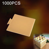 100 / Pack Small Square Cake Cardboard Pad Thick Rigid Golden Cake Mousse Cake Mat, Small Square