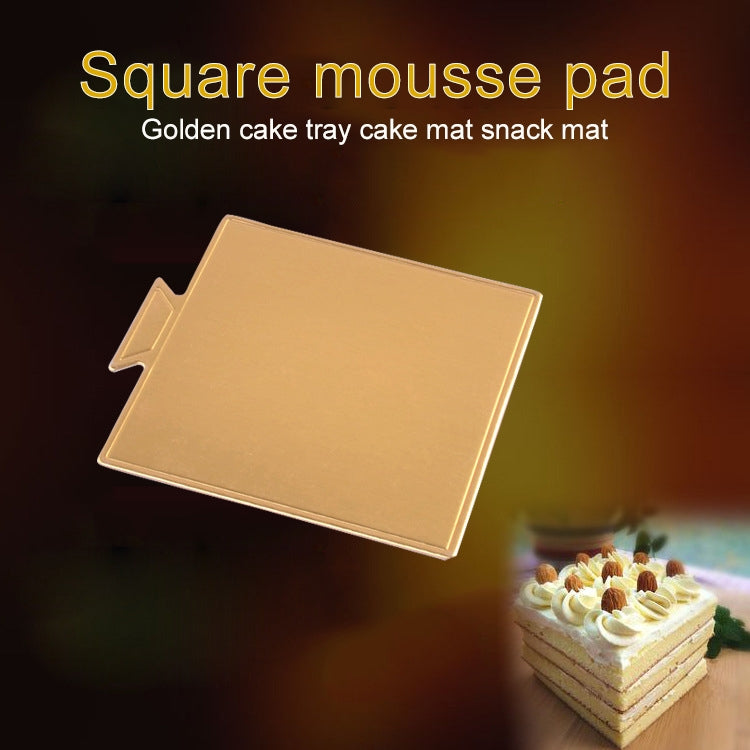 100 / Pack Small Square Cake Cardboard Pad Thick Rigid Golden Cake Mousse Cake Mat, Small Square 100 / Pack Small Square Cake Cardboard Pad Thick Rigid Golden Cake Mousse Cake Mat, Small Square