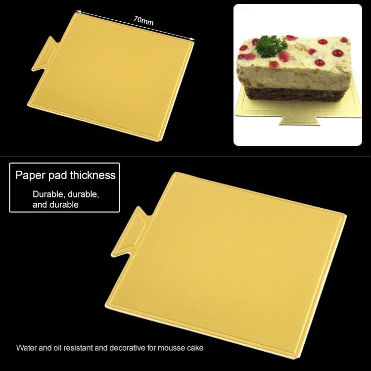 100 / Pack Small Square Cake Cardboard Pad Thick Rigid Golden Cake Mousse Cake Mat, Small Square 100 / Pack Small Square Cake Cardboard Pad Thick Rigid Golden Cake Mousse Cake Mat, Small Square