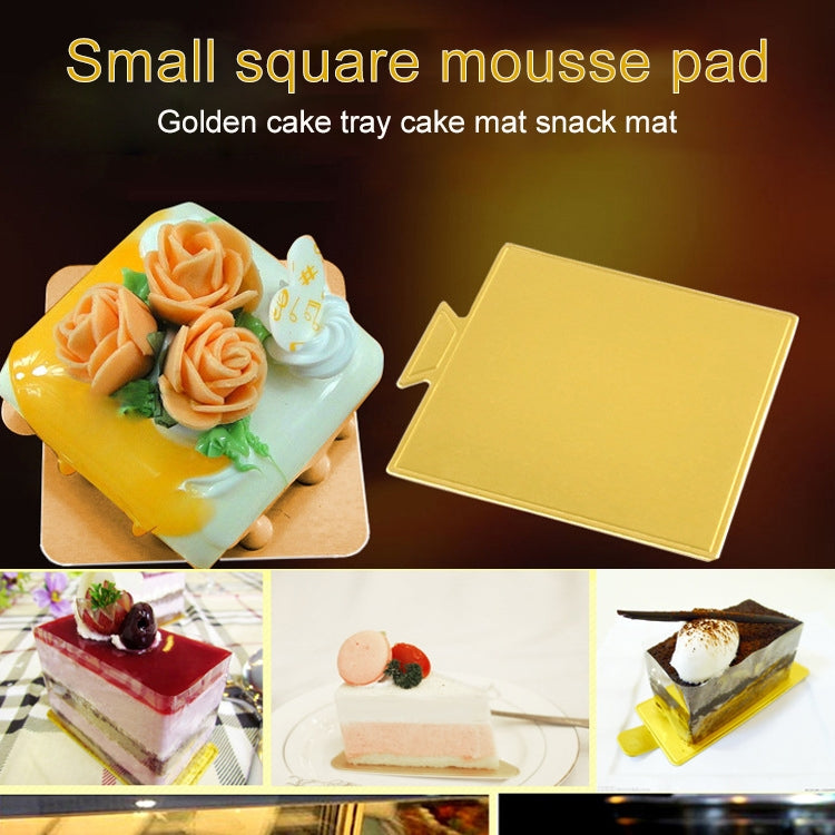 100 / Pack Small Square Cake Cardboard Pad Thick Rigid Golden Cake Mousse Cake Mat, Small Square 100 / Pack Small Square Cake Cardboard Pad Thick Rigid Golden Cake Mousse Cake Mat, Small Square