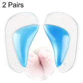 2 Pairs Kids Gel Insoles Orthopedic Arch Support Insoles for Child Shoes Flatfoot Corrector Pads Baby Toddler Insole, Size: L