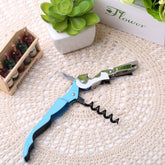 10pcs Multi-function Sea Horse Pattern Stainless Wine Bottle Opener, Can Opener Bottle Opener, Random Color Delivery, Sea Horse Style