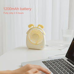 WT-F14 1200 mAh Rabbit Shape Mini Portable Fan with 3 Speed Control