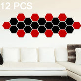 12 PCS 3D Hexagonal Mirror Wall Stickers Set, Size: 10*10cm