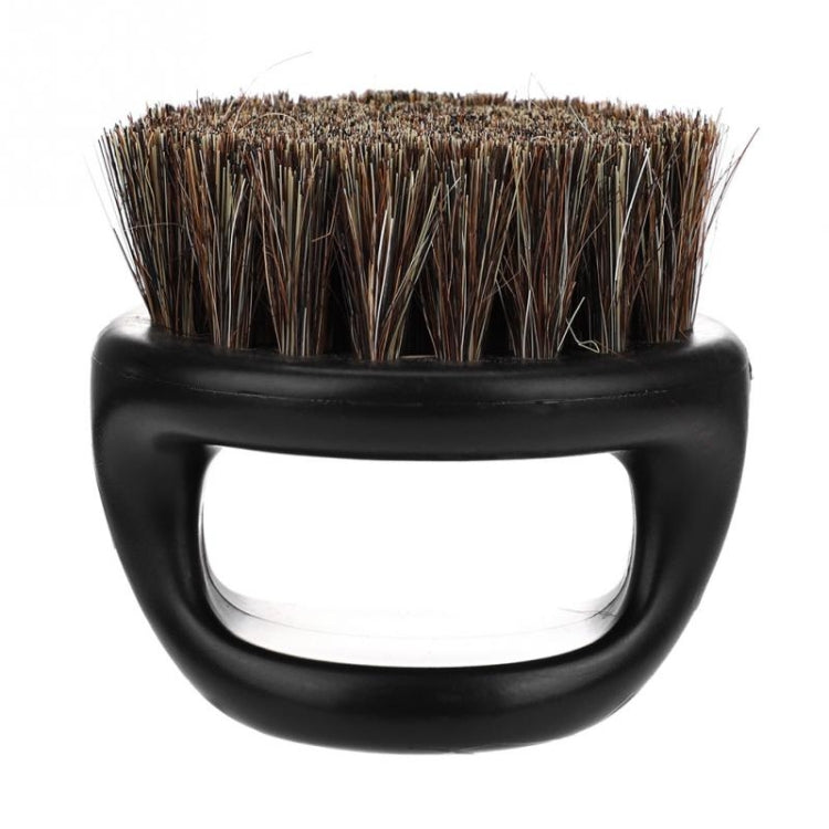 Men Ring Design Portable Boar Brush Black ABS Haircut Cleaning Shaving Brush Men Ring Design Portable Boar Brush Black ABS Haircut Cleaning Shaving Brush