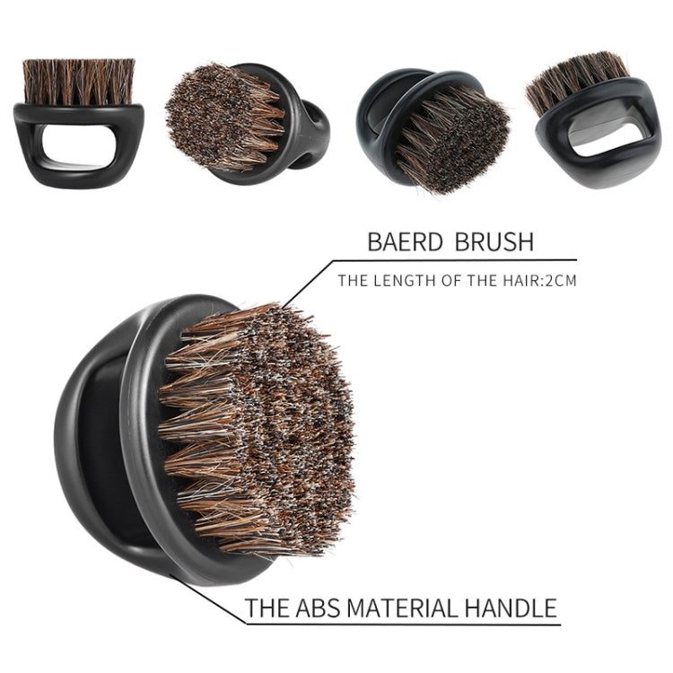 Men Ring Design Portable Boar Brush Black ABS Haircut Cleaning Shaving Brush Men Ring Design Portable Boar Brush Black ABS Haircut Cleaning Shaving Brush