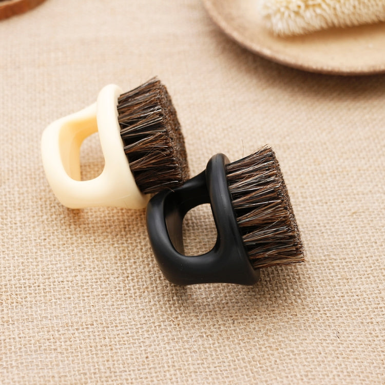 Men Ring Design Portable Boar Brush Black ABS Haircut Cleaning Shaving Brush Men Ring Design Portable Boar Brush Black ABS Haircut Cleaning Shaving Brush