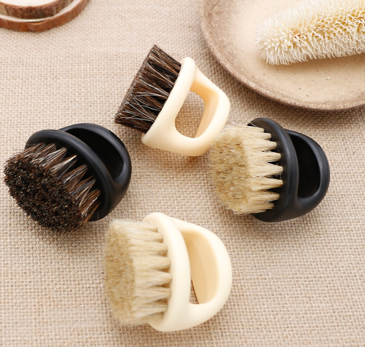 Men Ring Design Portable Boar Brush Black ABS Haircut Cleaning Shaving Brush Men Ring Design Portable Boar Brush Black ABS Haircut Cleaning Shaving Brush