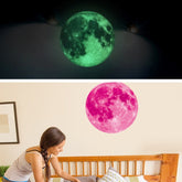 Fluorescent Moon Wall Stickers Halloween Wall Stickers Bedroom Living room Decorative Wall Stickers, Fluorescent Moon Grey, Fluorescent Moon Yellow, Fluorescent Moon Pink