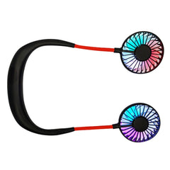Creative Mini Hanging Neck Type Fan Outdoor LED Fan
