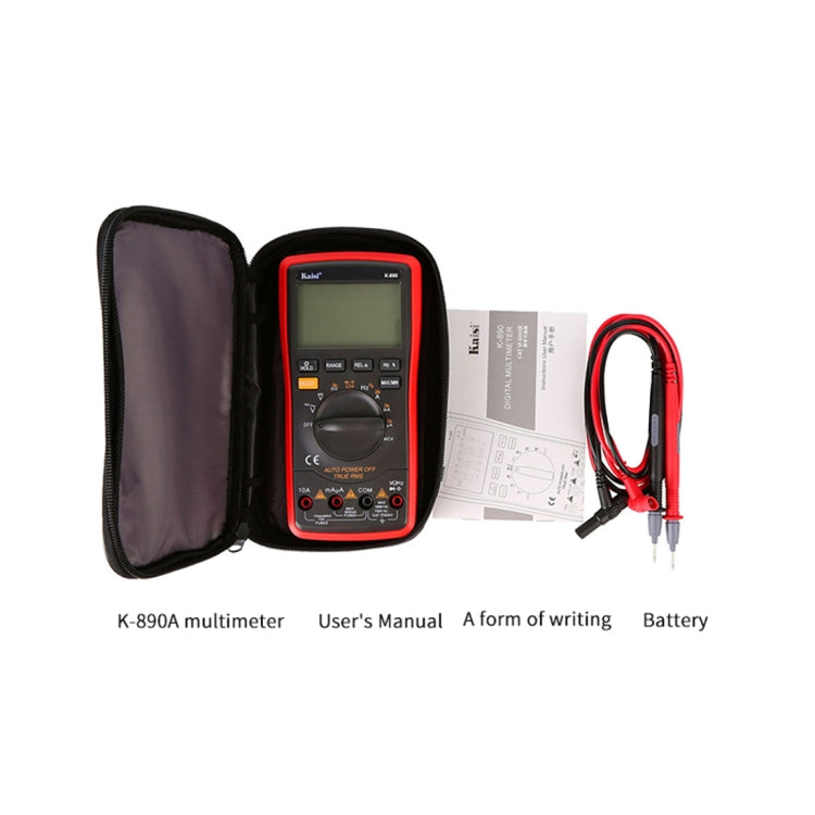 Kaisi K-890 Professional LCD Digital Multimeter Electrical Handheld Digital Multimeter Tester Kaisi K-890 Professional LCD Digital Multimeter Electrical Handheld Digital Multimeter Tester