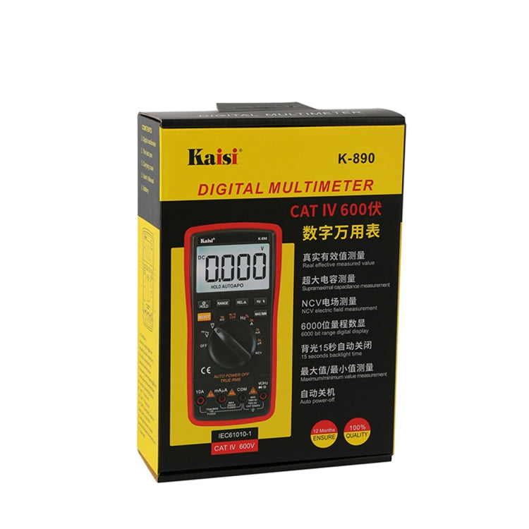 Kaisi K-890 Professional LCD Digital Multimeter Electrical Handheld Digital Multimeter Tester Kaisi K-890 Professional LCD Digital Multimeter Electrical Handheld Digital Multimeter Tester