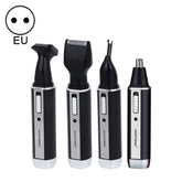 SPORTSMAN Four-in-one Rechargeable Ear Nose Trimmer Electric Shaver Beard Face Eyebrows Hair Trimmer For Men, EU Plug(Black, 220V)