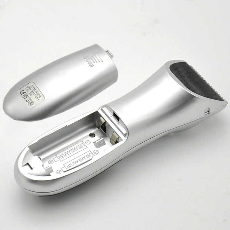Battery Power Supplied Electric Hair Shaver For Children Man Haircut Machine(Silver) Battery Power Supplied Electric Hair Shaver For Children Man Haircut Machine(Silver)
