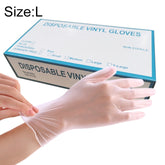 100 PCS Disposable PVC Examination Gloves Household Transparent Touchable Protective Gloves, Size: L, 100 PCS L