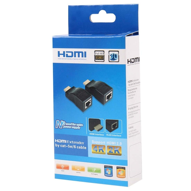 HDMI to RJ45 Extender Adapter (Receiver & Transmitter)  by Cat-5e/6 Cable, Support HDCP, Transmission Distance: 30m HDMI to RJ45 Extender Adapter (Receiver & Transmitter)  by Cat-5e/6 Cable, Support HDCP, Transmission Distance: 30m