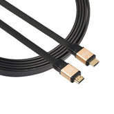 1m HDMI 2.0 (4K) 30AWG High Speed 18Gbps Gold Plated Connectors HDMI Male to HDMI Male Flat Cable, Length: 1m