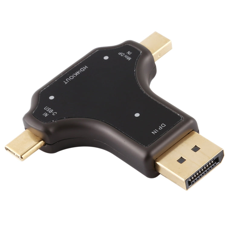 D63A DisplayPort + Mini DP + UCB-C / Type-C Male to HDMI Female 3 in 1 Adapter, D63A D63A DisplayPort + Mini DP + UCB-C / Type-C Male to HDMI Female 3 in 1 Adapter, D63A