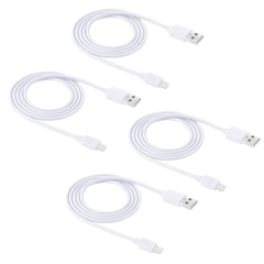 4 PCS HAWEEL 1m High Speed 8 pin to USB Sync and Charging Cable Kit for iPhone, iPad, 4pcs