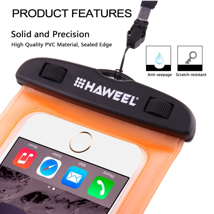 HAWEEL Transparent Universal Waterproof Bag with Lanyard for iPhone, Galaxy, Huawei, Xiaomi, LG, HTC and Other Smart Phones HAWEEL Transparent Universal Waterproof Bag with Lanyard for iPhone, Galaxy, Huawei, Xiaomi, LG, HTC and Other Smart Phones