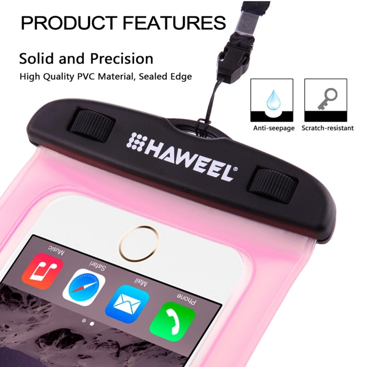 HAWEEL Transparent Universal Waterproof Bag with Lanyard for iPhone, Galaxy, Huawei, Xiaomi, LG, HTC and Other Smart Phones HAWEEL Transparent Universal Waterproof Bag with Lanyard for iPhone, Galaxy, Huawei, Xiaomi, LG, HTC and Other Smart Phones