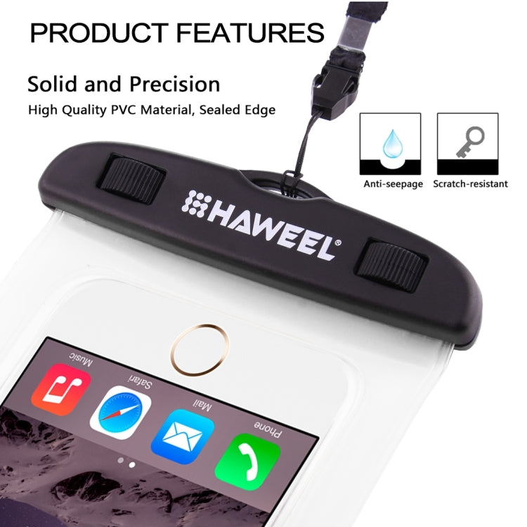 HAWEEL Transparente, universelle, wasserdichte Tasche mit Trageband für iPhone, Galaxy, Huawei, Xiaomi, LG, HTC und andere Smartphones HAWEEL Transparente, universelle, wasserdichte Tasche mit Trageband für iPhone, Galaxy, Huawei, Xiaomi, LG, HTC und andere Smartphones