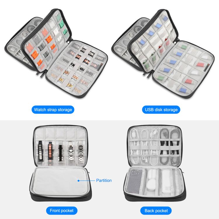 HAWEEL Watch Band Organizer Box Earphones / U Disk / Digital Cable Storage Case HAWEEL Watch Band Organizer Box Earphones / U Disk / Digital Cable Storage Case