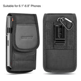 HAWEEL 6.1-6.8 inch Nylon Cloth Phone Belt Clip Carrying Pouch with Card Slot
