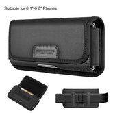 HAWEEL 6.1-6.8 inch Nylon Cloth Phone Belt Clip Horizontal Carrying Pouch with Card Slot