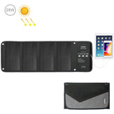 HAWEEL 28 W faltbares Solarpanel-Ladegerät mit 5 V 3 A Max Dual USB-Anschlüssen, 28 W Panel (B)