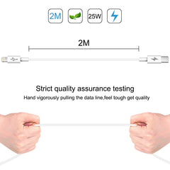 HAWEEL 25W 3A USB-C / Type-C to 8 Pin PD Fast Charging Cable for iPhone, iPad, Cable Length: 2m