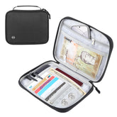 HAWEEL Passport Wallet Document Organizer Credit Cards Case Bag with Handle, Handle Bag