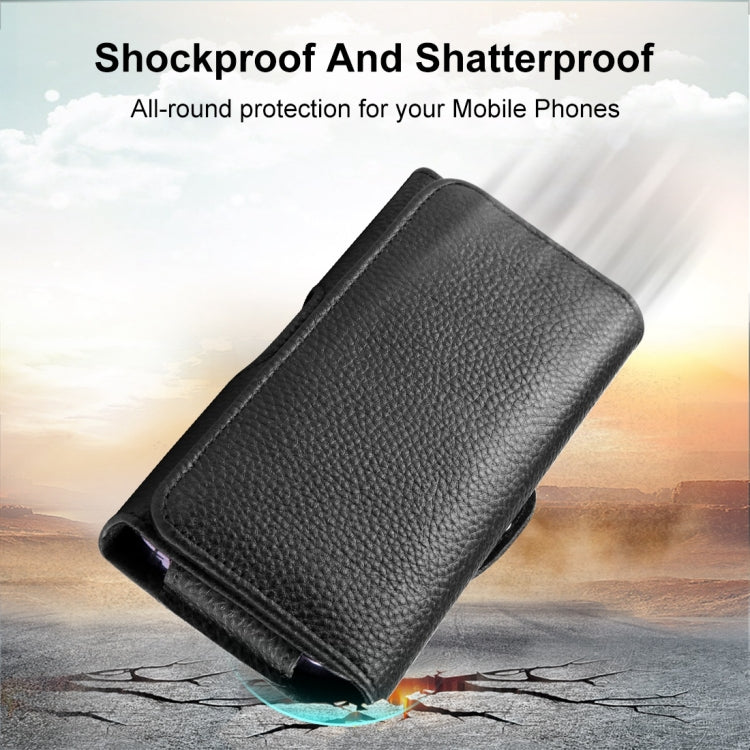 HAWEEL 6.1-6.8 inch Litchi Texture Genuine Leather Phone Belt Clip Horizontal Carrying Pouch, 6.1-6.8 inch HAWEEL 6.1-6.8 inch Litchi Texture Genuine Leather Phone Belt Clip Horizontal Carrying Pouch, 6.1-6.8 inch