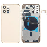 Battery Back Cover (with Side Keys & Card Tray & Power + Volume Flex Cable & Wireless Charging Module) for iPhone 12 Pro, For iPhone 12 Pro