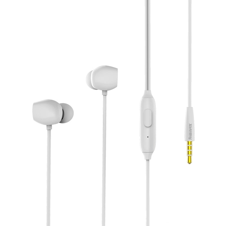 REMAX RM-550 3.5mm Gold Pin In-Ear Stereo Music Earphone with Wire Control + MIC, Support Hands-free REMAX RM-550 3.5mm Gold Pin In-Ear Stereo Music Earphone with Wire Control + MIC, Support Hands-free