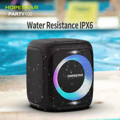 HOPESTAR Party100 Altavoz Bluetooth inalámbrico portátil a prueba de agua con Bluetooth 5.0 y función de carga móvil, Party100 (negro), Party100 (verde), Party100 (azul)