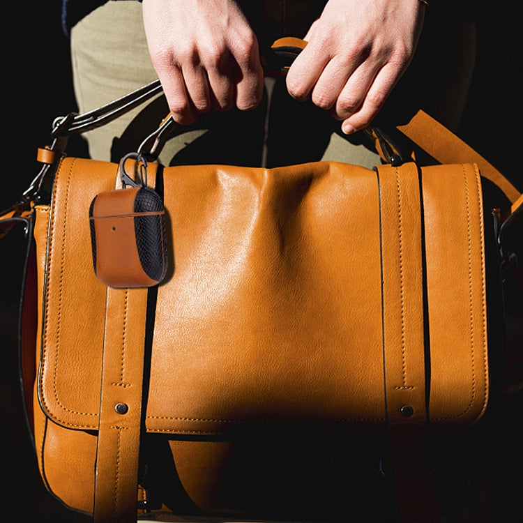 Farblich passendes Flip-Over-Leder-Ohrhörer-Stoßschutzetui für Apple AirPods 1/2 Farblich passendes Flip-Over-Leder-Ohrhörer-Stoßschutzetui für Apple AirPods 1/2