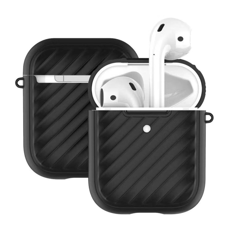 For Apple Airpods 1 / 2 Wave Texture TPU Wireless Earphone Protective Case without Earphone For Apple Airpods 1 / 2 Wave Texture TPU Wireless Earphone Protective Case without Earphone