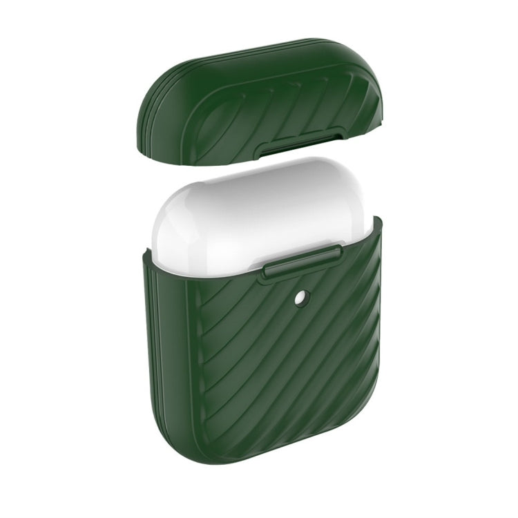 For Apple Airpods 1 / 2 Wave Texture TPU Wireless Earphone Protective Case without Earphone For Apple Airpods 1 / 2 Wave Texture TPU Wireless Earphone Protective Case without Earphone