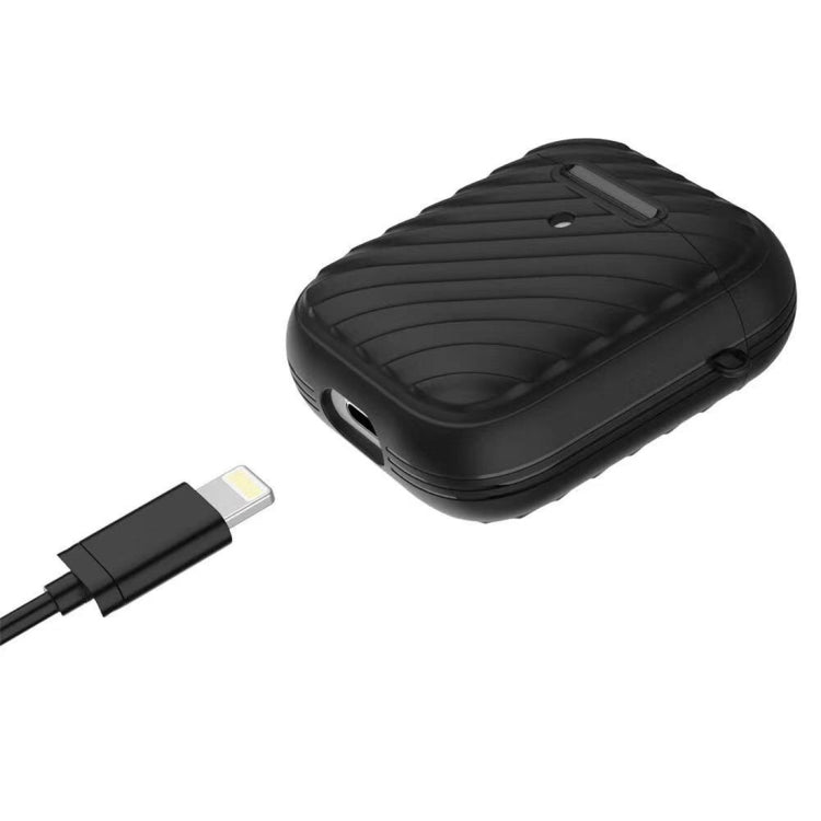 For Apple Airpods 1 / 2 Wave Texture TPU Wireless Earphone Protective Case without Earphone For Apple Airpods 1 / 2 Wave Texture TPU Wireless Earphone Protective Case without Earphone