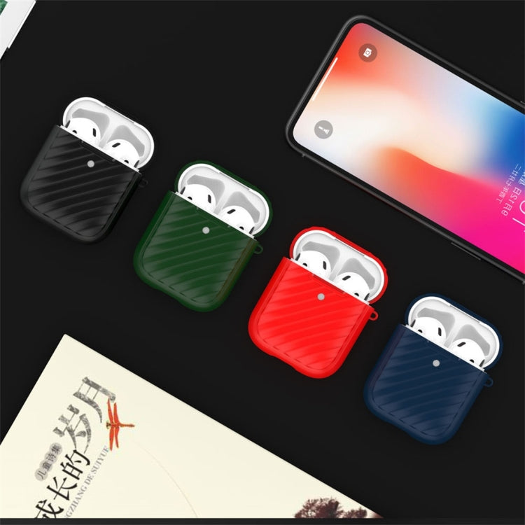 For Apple Airpods 1 / 2 Wave Texture TPU Wireless Earphone Protective Case without Earphone For Apple Airpods 1 / 2 Wave Texture TPU Wireless Earphone Protective Case without Earphone