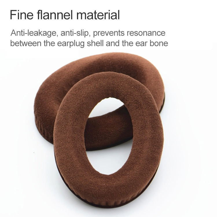 2 PCS For Sennheiser HD515 / HD555 / HD595 / HD598 / HD558 / PC360 Flannel Earphone Cushion Cover Earmuffs Replacement Earpads with Tone Tuning Cotton, Velvet Black, Velvet Brown 2 PCS For Sennheiser HD515 / HD555 / HD595 / HD598 / HD558 / PC360 Flannel Earphone Cushion Cover Earmuffs Replacement Earpads with Tone Tuning Cotton, Velvet Black, Velvet Brown