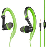 Auriculares estéreo con cable y gancho para la oreja para correr, deportivos, para gimnasio, Mucro MB-232, 3,5 mm