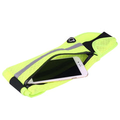 Multifunktionale Hüfttasche aus atmungsaktivem Mesh-Gewebe für Outdoor-Sport mit nachtrefenden Streifen und Kopfhörerloch für iPhone, Samsung, Sony und andere Telefone (unter 6 Zoll)