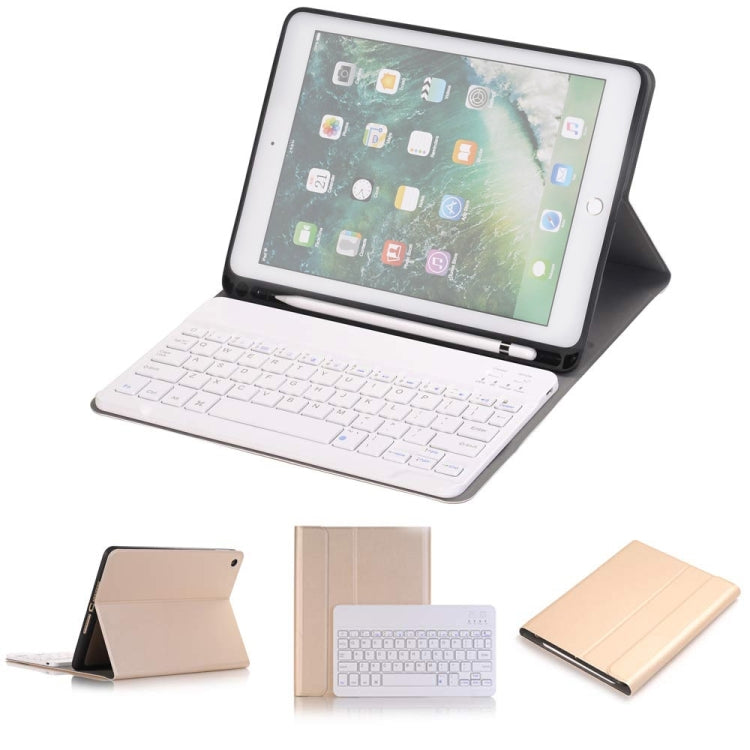 Abnehmbare Bluetooth-Tastatur + horizontale Flip-Tablet-Hülle aus Leder mit Halterung und Stifthalter für iPad Pro 9,7 Zoll, iPad Air, iPad Air 2, iPad 9,7 Zoll (2017), iPad 9,7 Zoll (2018), A07B Schwarz, A07B Gold, A07B Blau, A07B Roségold Abnehmbare Bluetooth-Tastatur + horizontale Flip-Tablet-Hülle aus Leder mit Halterung und Stifthalter für iPad Pro 9,7 Zoll, iPad Air, iPad Air 2, iPad 9,7 Zoll (2017), iPad 9,7 Zoll (2018), A07B Schwarz, A07B Gold, A07B Blau, A07B Roségold