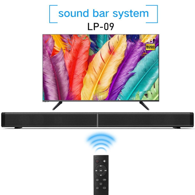 Barra de sonido inalámbrica Bluetooth para cine en casa LP-09 (CE0148) con control remoto, CE0148, color negro Barra de sonido inalámbrica Bluetooth para cine en casa LP-09 (CE0148) con control remoto, CE0148, color negro