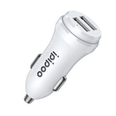 ipipoo XP-1 Dual USB Car Fast Charging Charger with Android Line, XP-1 (White)